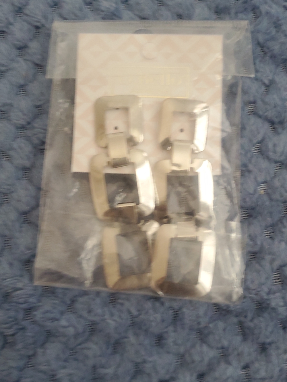 Modern Silver Linked Drop Earrings